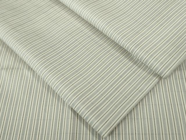 平和屋本店■極上　和装コート　本場縞大島紬　単衣　ロング丈　縞　逸品　DZAA6613kh5