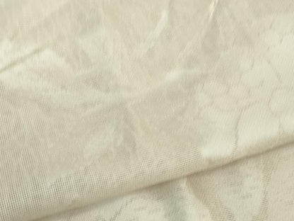 平和屋本店▽極上 道中着 スリーシーズン 春夏秋 塵除け ロング丈 花唐草紋紗 灰梅色地 逸品 DZAA6615kh5
