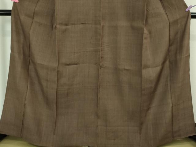 平和屋本店＊極上 夏物 Maru Factory 丸山正 紗紬 色無地 茶褐色 逸品 DZAA6623kh5
