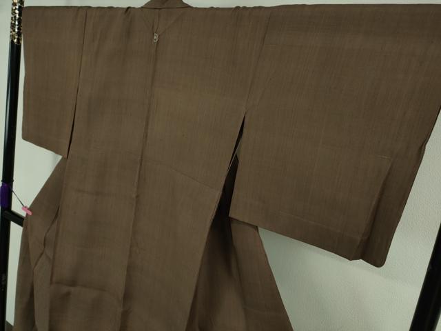 平和屋本店＊極上 夏物 Maru Factory 丸山正 紗紬 色無地 茶褐色 逸品 DZAA6623kh5