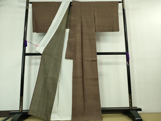 平和屋本店＊極上 夏物 Maru Factory 丸山正 紗紬 色無地 茶褐色 逸品 DZAA6623kh5