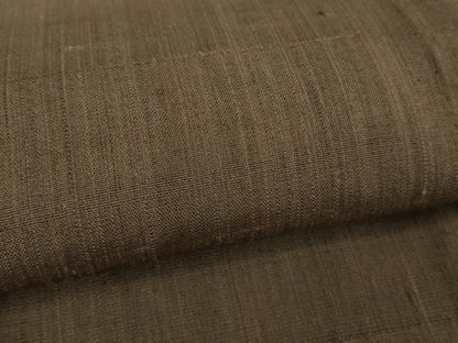 平和屋本店＊極上 夏物 Maru Factory 丸山正 紗紬 色無地 茶褐色 逸品 DZAA6623kh5