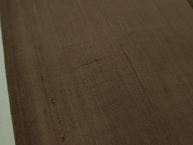平和屋本店＊極上 夏物 Maru Factory 丸山正 紗紬 色無地 茶褐色 逸品 DZAA6623kh5