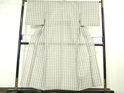 平和屋本店＊極上 夏物 本場小千谷ちぢみ 格子 麻 逸品 DZAA6625kh5