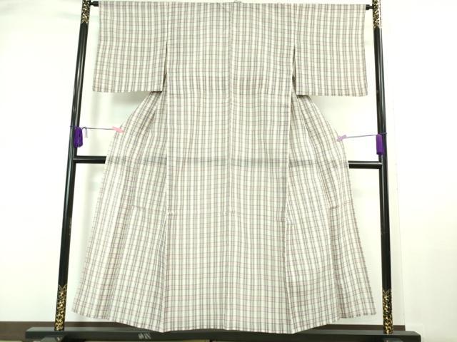平和屋本店＊極上 夏物 本場小千谷ちぢみ 格子 麻 逸品 DZAA6625kh5