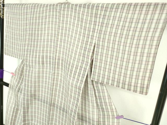 平和屋本店＊極上 夏物 本場小千谷ちぢみ 格子 麻 逸品 DZAA6625kh5
