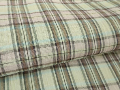 平和屋本店＊極上 夏物 本場小千谷ちぢみ 格子 麻 逸品 DZAA6625kh5