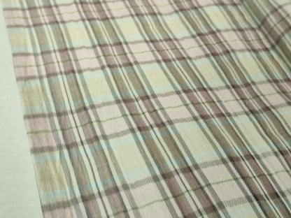 平和屋本店＊極上 夏物 本場小千谷ちぢみ 格子 麻 逸品 DZAA6625kh5