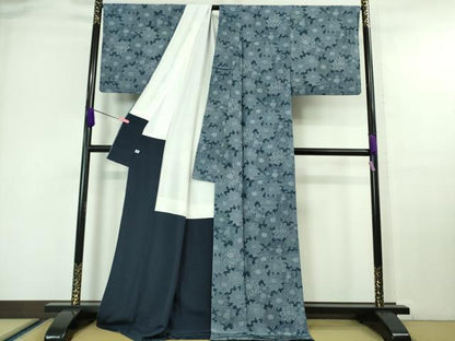 平和屋本店■極上　重要無形文化財　人間国宝　中村勇二郎　江戸小紋　川端柄　染処古今　証紙付き　ロング丈　逸品　DZAA6628kh5