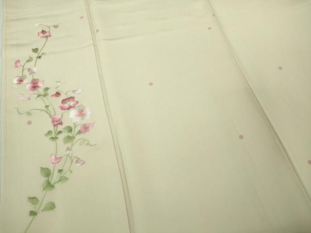 平和屋本店●極上 松田聖子 SEIKOMATSUDA 訪問着 刺繍 草花 丸文 象牙色地 タグ付き 逸品 未使用 DZAA6641kh5