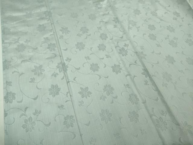 平和屋本店■極上　夏物　色無地　もじり織　花唐草紋紗　藍白色　やまと誂製　逸品　DZAA6645kh5