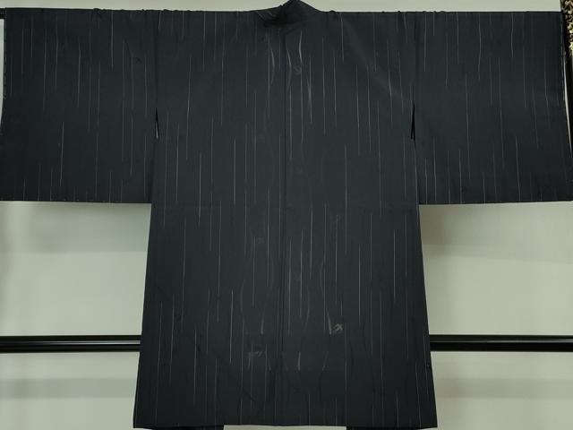 平和屋本店▽極上 長羽織 スリーシーズン 春夏秋 塵除け もじり織 燕紋紗 濃藍色地 やまと誂製 逸品 未使用 DZAA6647kh5