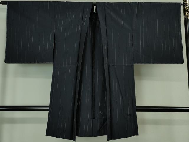 平和屋本店▽極上 長羽織 スリーシーズン 春夏秋 塵除け もじり織 燕紋紗 濃藍色地 やまと誂製 逸品 未使用 DZAA6647kh5