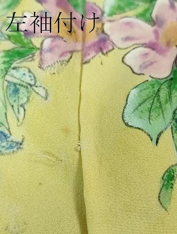 平和屋本店■極上　振袖　手描き　孔雀　尾長鳥　鴛鴦　花　仮絵羽　逸品　未使用　DZAA6650kh5