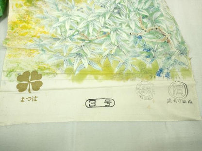 平和屋本店■極上　振袖　手描き　孔雀　尾長鳥　鴛鴦　花　仮絵羽　逸品　未使用　DZAA6650kh5
