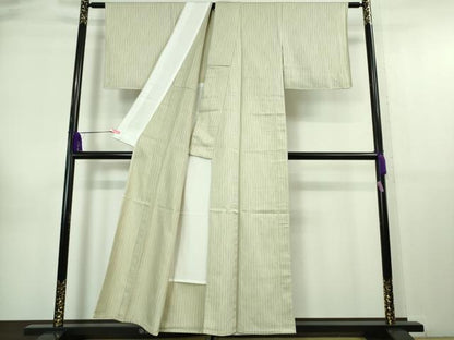 平和屋本店■極上　染と織　一休　お召　単衣　間道　証紙付き　逸品　未使用　DZAA6672kh5