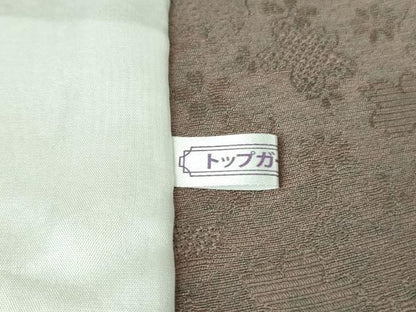 平和屋本店▽極上 お召・長襦袢セット はちす織 単衣 オーロラ両面染め 雪輪 三日月 舞桜 反端付き 逸品 DZAA6682kh5