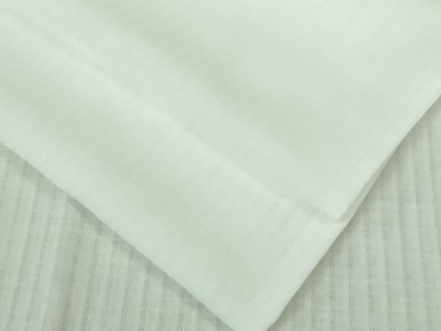 平和屋本店▽極上 お召・長襦袢セット はちす織 単衣 オーロラ両面染め 雪輪 三日月 舞桜 反端付き 逸品 DZAA6682kh5