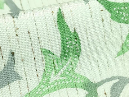 平和屋着物●極上 半幅帯 型染め ぜんまい紬 更紗花文 逸品 未使用 DZAA6711kh5