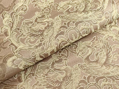 平和屋本店●最高級　人間国宝　北村武資　煌彩錦　六通柄袋帯　向かい鳳凰花唐草　梅染色地　金糸　逸品　DZAA6725kh5