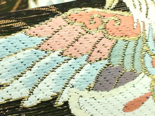 平和屋着物＊極上 夏物 六通柄袋帯 唐織 鴛鴦 金糸 逸品 DZAA6727kh5