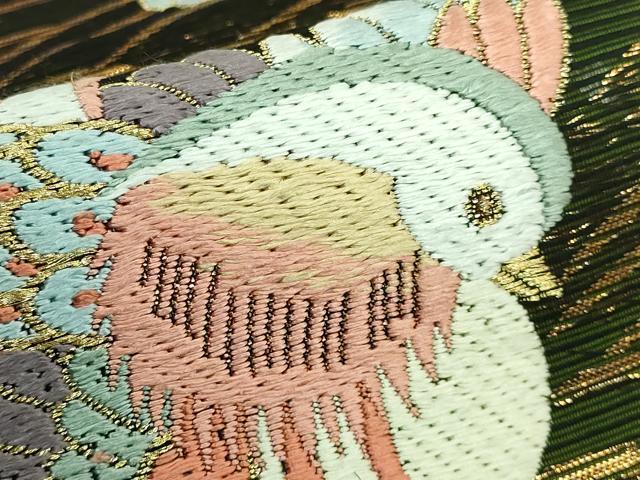 平和屋着物＊極上 夏物 六通柄袋帯 唐織 鴛鴦 金糸 逸品 DZAA6727kh5