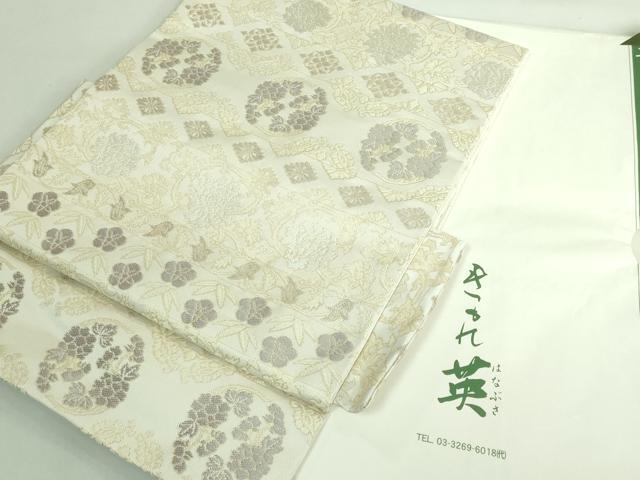 平和屋着物■極上　洗える最高級着物　＜英＞はなぶさ謹製　つけ帯　花唐草　金糸　たとう紙付き　未使用　DZAA6732kh5
