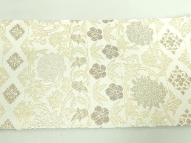 平和屋着物■極上　洗える最高級着物　＜英＞はなぶさ謹製　つけ帯　花唐草　金糸　たとう紙付き　未使用　DZAA6732kh5