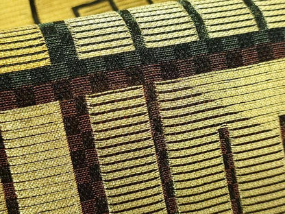 平和屋着物●極上 六通柄袋帯 スリーシーズン帯 源氏香 黒地 金糸 鈴乃屋扱い 逸品 DZAA6735kh5