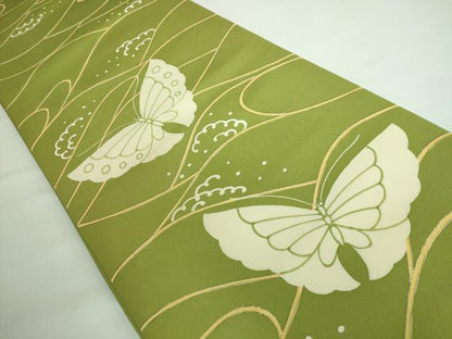 平和屋本店■希少　だらり帯　芸姑　舞妓　立波舞蝶文　金彩　逸品　DZAA6737kh5