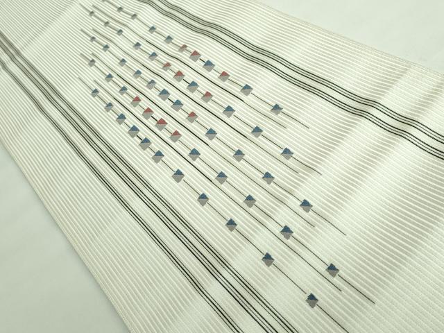 平和屋着物□極上 本場筑前博多織 八寸名古屋帯 井上織物 博多金