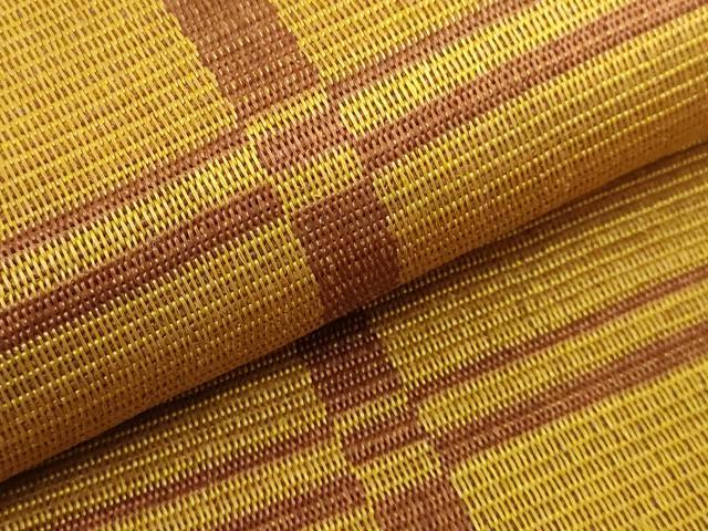 平和屋着物●極上 本場黄八丈 八寸名古屋帯 一重帯 横段文 逸品 DZAA6764kh5