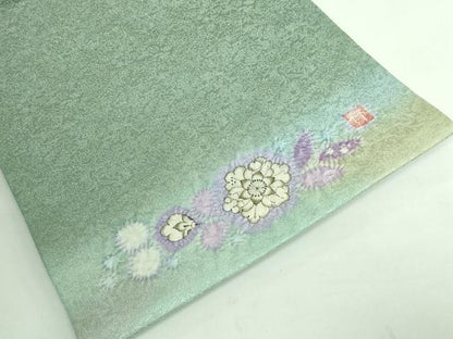 平和屋着物■極上　久保田一竹　幻の辻が花　太鼓柄袋帯　草花地紋　金通し地　逸品　DZAA6775kh5