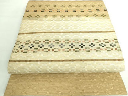 平和屋着物●極上 全通柄袋帯 花織 横段文 やまと誂製 逸品 DZAA6778kh5