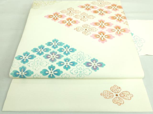 平和屋着物●極上 塩瀬 九寸名古屋帯 花菱文 金彩 逸品 DZAA6793kh5