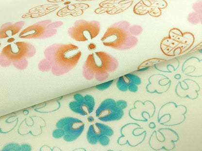 平和屋着物●極上 塩瀬 九寸名古屋帯 花菱文 金彩 逸品 DZAA6793kh5