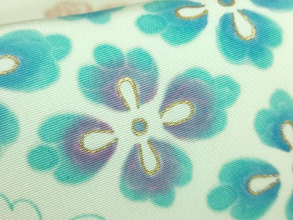 平和屋着物●極上 塩瀬 九寸名古屋帯 花菱文 金彩 逸品 DZAA6793kh5