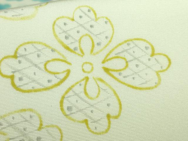 平和屋着物●極上 塩瀬 九寸名古屋帯 花菱文 金彩 逸品 DZAA6793kh5
