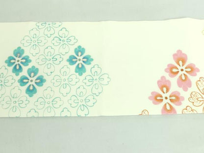 平和屋着物●極上 塩瀬 九寸名古屋帯 花菱文 金彩 逸品 DZAA6793kh5