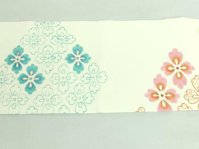 平和屋着物●極上 塩瀬 九寸名古屋帯 花菱文 金彩 逸品 DZAA6793kh5