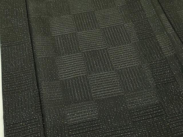 平和屋着物▽極上 長羽織 スリーシーズン 春夏秋 塵除け 黒地 銀通し地 反端付き 逸品 DZAA6806kh5