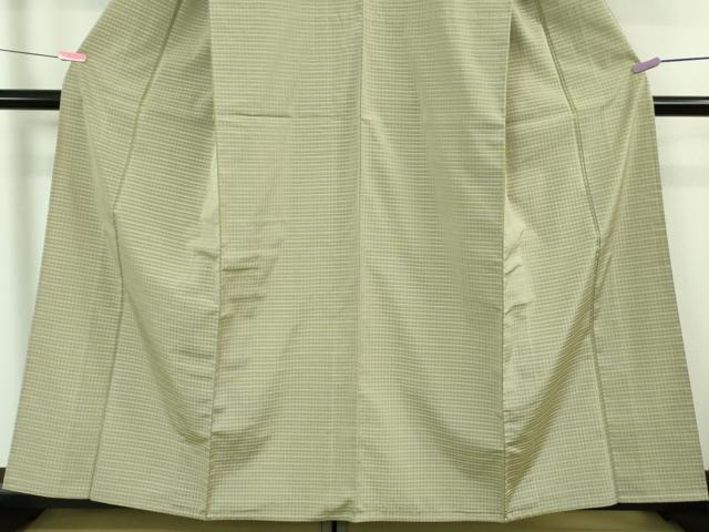 平和屋着物■極上　お召　単衣　吉野間道　逸品　DZAA6817kh5