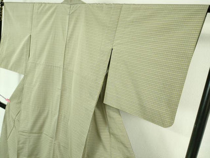 平和屋着物■極上　お召　単衣　吉野間道　逸品　DZAA6817kh5