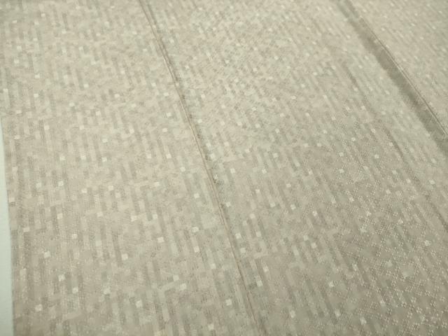 平和屋着物■希少　日本工芸会正会員　城間栄市監修　花織　紬　単衣　ちゅら織　灰桜色地　参考資料付き　逸品　DZAA6818kh5