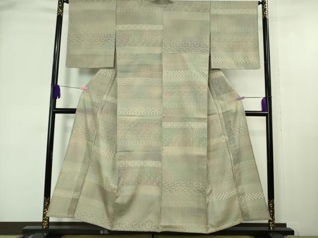 平和屋着物▽極上 京の名門・菱屋六右ェ門 お召 単衣 柄二十撰 反端付き 逸品 未使用 DZAA6819kh5