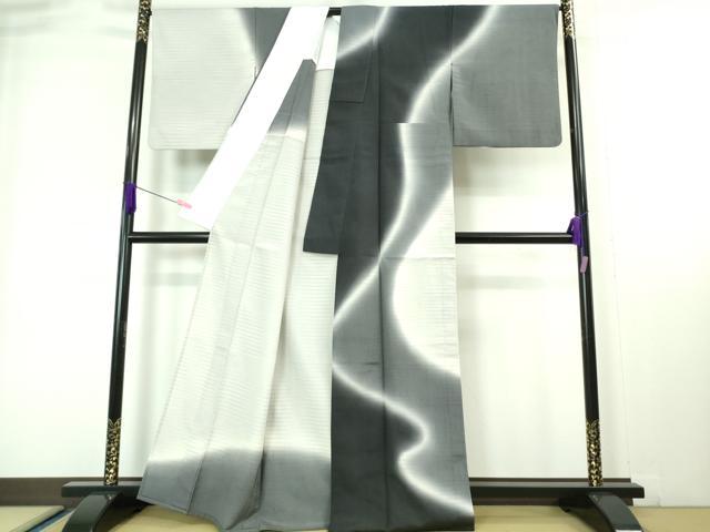 平和屋着物▽極上 本塩沢 やまだ織 訪問着 染色作家 桐村博 訪問着 単衣 逸品 DZAA6820kh5
