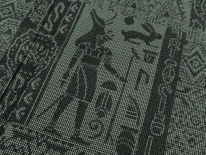 平和屋着物▽極上 本塩沢 訪問着 単衣 古代人物壁画文様 逸品 DZAA6822kh5