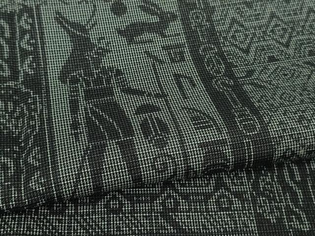 平和屋着物▽極上 本塩沢 訪問着 単衣 古代人物壁画文様 逸品 DZAA6822kh5