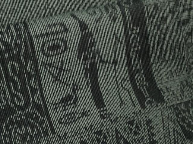 平和屋着物▽極上 本塩沢 訪問着 単衣 古代人物壁画文様 逸品 DZAA6822kh5