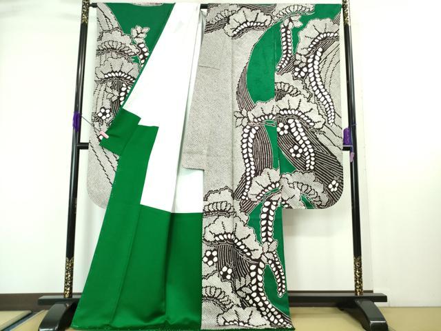 平和屋本店■極上　振袖　絞り　松花文　逸品　未使用　DZAA6825kh5